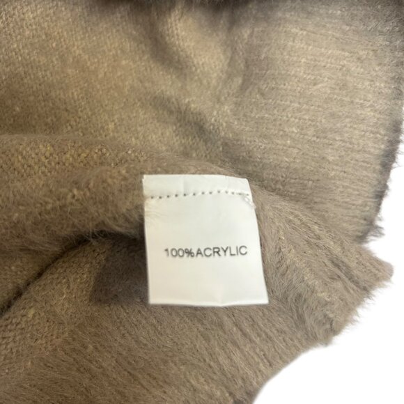 Simply Couture Brown Floral Beaded Front Long Sleeve Soft Sweater Top Size L - Picture 6 of 6